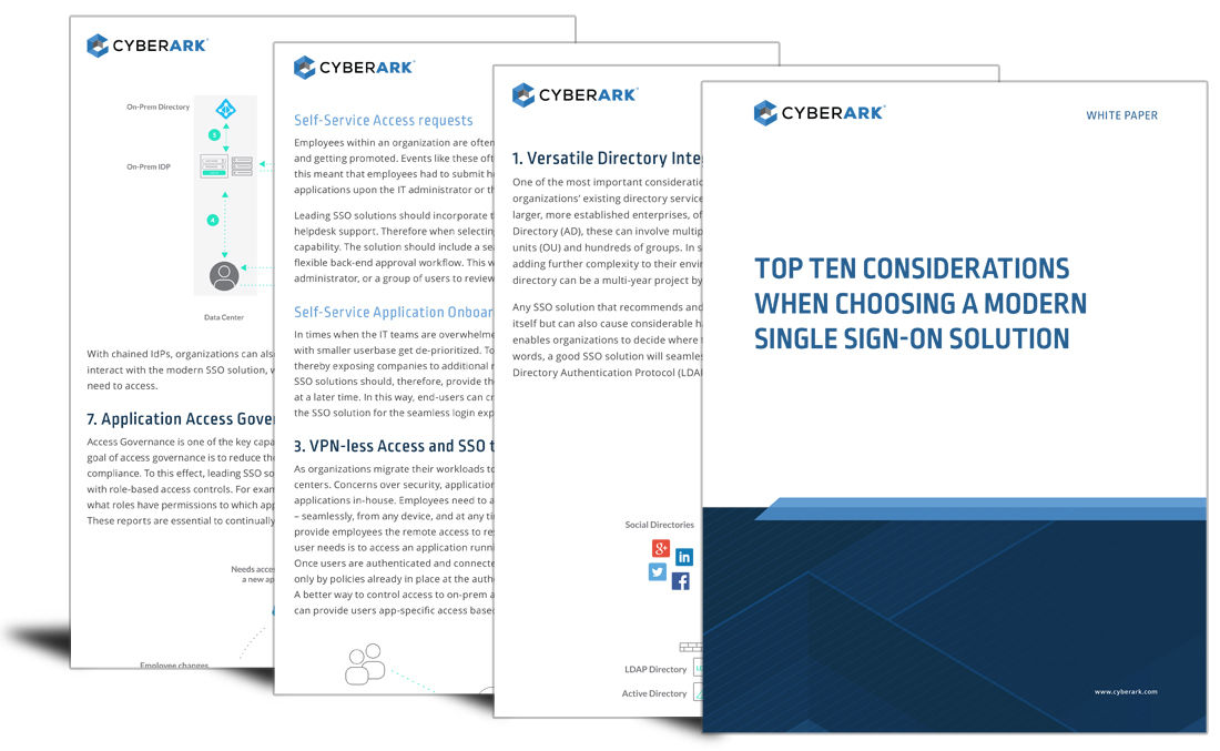 Top 10 considerations when choosing a modern single sign-on solution